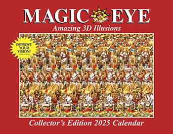 Magic Eye 2024 Wall Calendar printed and shipped by Zazzle